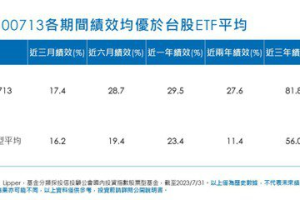 台股震盪、AI熄火 00713高息低波特色出眾 今年報酬32.2%