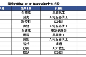 輝達財報飆、AI續旺 國泰00881一次打包AI概念股