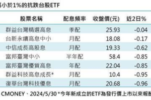 台股大盤震盪 台股高息 ETF 00919 最跟漲抗跌