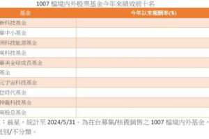 前三強基金今年績效漲約四成 共通點全搭上「輝達概念」