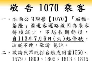 板橋─基隆1070七月停駛 乘客減少不堪虧損通勤怨不便