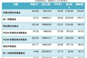 大盤新高 55檔台股基金逾16萬人賺錢 三檔百億長春基金績效傲人