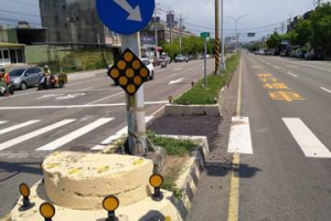 竹市中華路行穿線庇護島凹陷遭批惡魔島 公路局：已改善完成