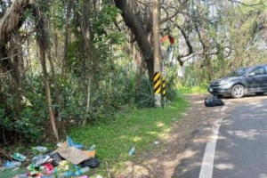 綠色隧道屢遭偷倒垃圾！裏長怒反映無果 張善政批營建廢棄可惡