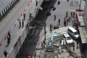 三重台1高架事故 往北市方向重安街口公車站暫移位