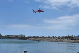 海巡署聯合救生救難演練 直升機、無人機、船艇全動員